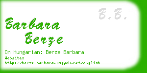 barbara berze business card